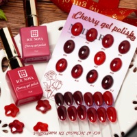 Set de Esmalte de Uñas en Gel ICE NOVA, Semipermanente, Híbrido, Colores Negro y Rojo, OEM, Sin HEMA, Esmalte de Gel UV, Suministros de Belleza