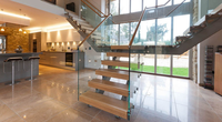 Rampe en verre à distance Prima Residential pour maison, rampe en verre à distance sur mesure pour villa de luxe