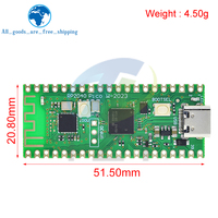 Placa RP2040 Raspberry Pi Pico W con WiFi 2.4G, Microcomputadoras ARM de Doble Núcleo y 264KB, Procesador Cortex-M0 de Alto Rendimiento