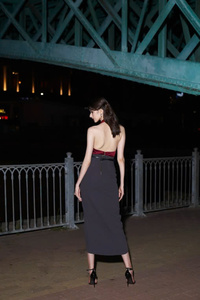 กระโปรงอัดพลีทสำหรับผู้หญิงกระโปรงทรงเอแบบมีซิปกระโปรงอัดพลีทผ้าเป็นมิตรต่อสิ่งแวดล้อมดอกป๊อปปี้ - Product Image 5