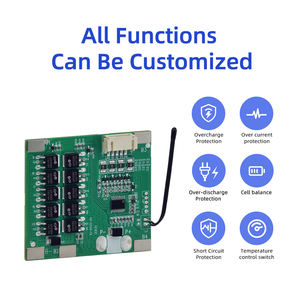 XJ BMS <span class=keywords><strong>4S</strong></span> 12V <span class=keywords><strong>LifePO4</strong></span> 10A 15A 20A 25A 배터리 관리 시스템 (LFP NMC 리튬 이온 배터리용, 밸런스 및 NTC 온도 보호 기능 포함) - Product Image 3