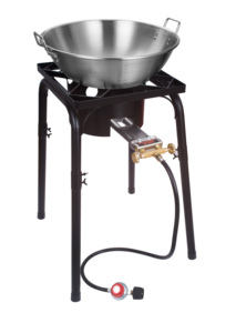 ポータブルLPGガス屋外ストーブシングルバーナー高圧20PSI減圧弁鋳鉄グリルキャンプ用 - Product Image 3