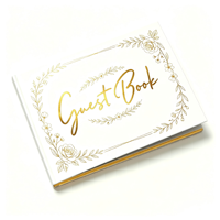 Servicio de Impresión de Libros de Firmas Personalizados con Tapa Dura y Grabado en Oro, Cubierta de Tela/PP Reciclable, para Eventos Corporativos