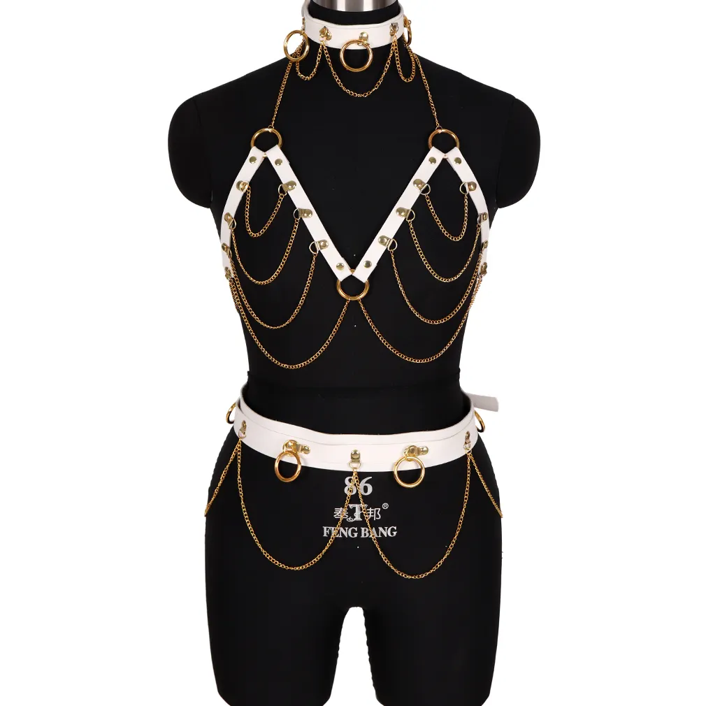 Leder geschirr Gothic Harajuku Harness Laser Frauen Hosenträger Gürtel Körper Bondage Jartiyer Sexy Frauen Harness Dessous