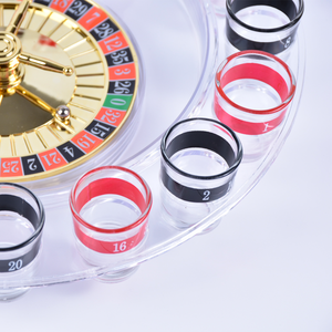 Juego <span class=keywords><strong>de</strong></span> mesa <span class=keywords><strong>de</strong></span> <span class=keywords><strong>ruleta</strong></span> rusa <span class=keywords><strong>de</strong></span> la suerte <span class=keywords><strong>de</strong></span> 16 tazas, construcción <span class=keywords><strong>de</strong></span> vidrio, diseño ligero <span class=keywords><strong>de</strong></span> Color rojo/negro para interior/exterior - Product Image 4