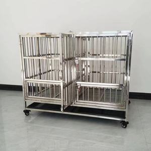 Nhà Máy Bán Hàng Trực Tiếp Kích Thước Trung Bình <span class=keywords><strong>Dog</strong></span> Kennel 108X70X90Cm Thép Không Gỉ <span class=keywords><strong>Dog</strong></span> Kennel Gấp Con Chó Kennel - Product Image 4