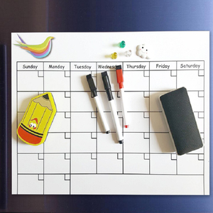 Menú de borrado en seco para nevera personalizado, <span class=keywords><strong>semanal</strong></span>, <span class=keywords><strong>pizarra</strong></span> blanca negra, calendario magnético, tabla organizadora magnética - Product Image 5