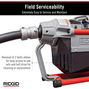 Máquina de limpieza de drenajes seccionales RIDGID K-60SP-SE de 120 voltios, capacidad para tuberías de 1.25 a 4 pulgadas, uso comercial y residencial - Product Image 6
