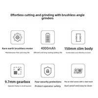 Meuleuse d'angle sans fil au lithium-ion KEN BL9120-40S 100 mm pour la découpe et le polissage, outil électrique sans fil avec batterie 4,0 Ah