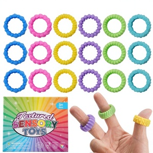Anello Sensoriale Antistress in Silicone Unisex per Bambini da 3 a 35 Anni - Giocattolo per Dita Morbido e Testurizzato - Product Image 4