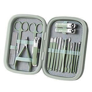 Best Selling Professional Stainless Steel <b>Nail</b> Clipper Travel Grooming Kit 18 Pieces Manicure & Pedicure <b>Set</b> - Product Image 1