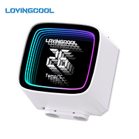 LOVINGCOOL Emballage personnalisé pour PC de jeu de bureau, refroidisseur de processeur liquide AIO, 120/240/360 mm, écran LCD ARGB, ventilateur PWM, système de refroidissement par eau