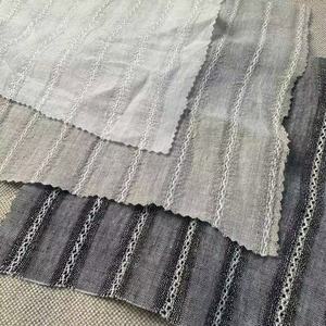 Stone Washed European Flax Jacquard Dobby <strong>Linen</strong> Fabric - Product Image 1