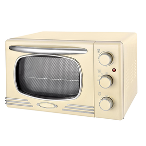 20L <strong>Retro</strong> Style Multi-Function <strong>Microwave</strong> - Adjustable Power, Honeycomb Liner, Cream Yellow, for 3-5 People Home Heating - Product Image 2