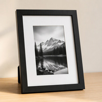 Cadre photo personnalisé en MDF noir A4 avec passe-partout blanc 4x6, à suspendre au mur ou à poser sur table, pour la décoration de la maison ou du bureau