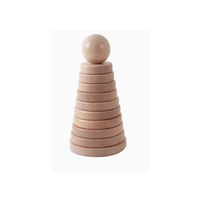 Holz-Stapelturm Montessori-Spielzeug Stapelbare Pyramide Kinderspielzeug Geburtstagsgeschenk