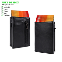 Nueva cartera antirrobo para tarjetas para hombre, gran capacidad con múltiples ranuras para tarjetas, tarjetero para identificación y tarjetas bancarias, antidesmagnetización