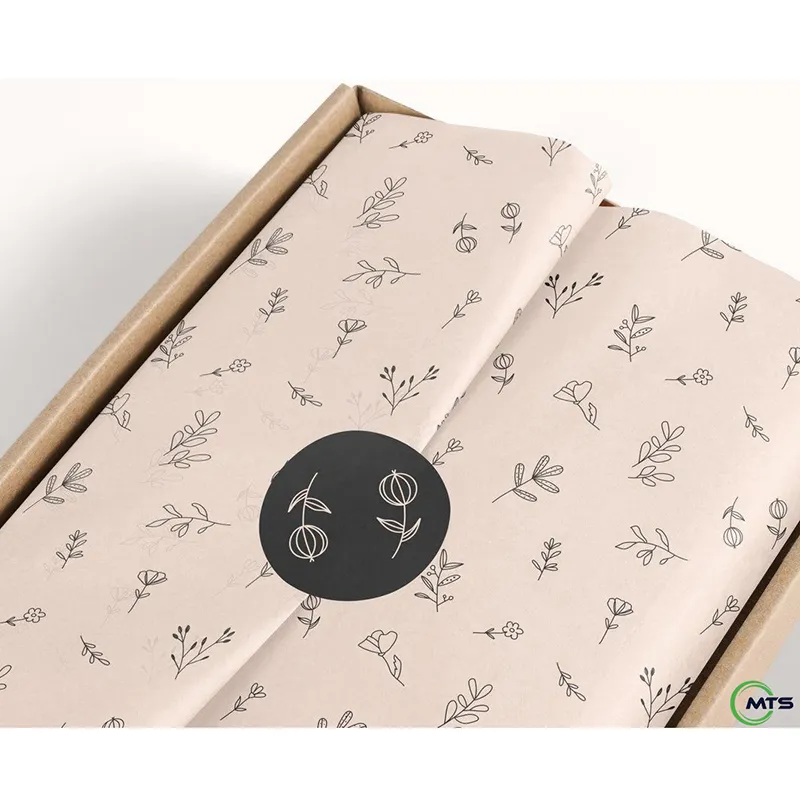 Moatain manufacturer 27/28gsm branded Personalized Tissue wrapping paper for packaging
