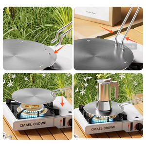 HIGHWIN Applications polyvalentes Adaptateur de <span class=keywords><strong>plaque</strong></span> <span class=keywords><strong>à</strong></span> <span class=keywords><strong>induction</strong></span> en acier inoxydable 304 <span class=keywords><strong>Diffuseur</strong></span> de chaleur <span class=keywords><strong>pour</strong></span> <span class=keywords><strong>plaque</strong></span> de cuisson <span class=keywords><strong>pour</strong></span> cafetière moka Pot en verre Ustensiles de cuisine - Product Image 5