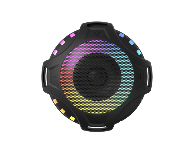 IPX6 Waterproof Portable Mini for Bluetooth Speaker 5W Output TF/USB/FM Support with RGB LED Lighting Computer Use and Lanyard