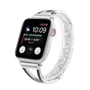 สายอะไหล่เพชรหรูหราสำหรับ iWatch Series 3 4 5 6 SE 7 44mm 40mm 41 45mm 42mm 38mm - Product Image 2