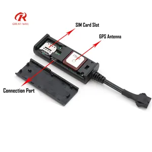 Traqueur de voiture GPS 2G Mini appareil avec carte SIM Localisateur de véhicule Traqueur de localisation en temps réel Positionnement GPS caché