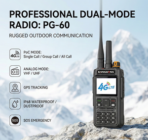 Radio bidirectionnelle hybride analogique et numérique POC+ KANGLONG PG-60 4G LTE, portée de 5000 km, IP68, GPS, talkie-walkie avec clavier complet 5W - Product Image 3