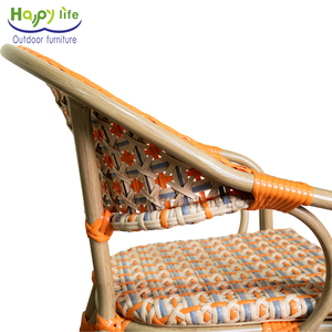 Table et chaises de salle à manger d'extérieur Happy Life, <span class=keywords><strong>chaise</strong></span> de patio <span class=keywords><strong>en</strong></span> <span class=keywords><strong>rotin</strong></span> pour restaurant, cadre <span class=keywords><strong>en</strong></span> aluminium pour parc, <span class=keywords><strong>cuisine</strong></span>, école - Product Image 6