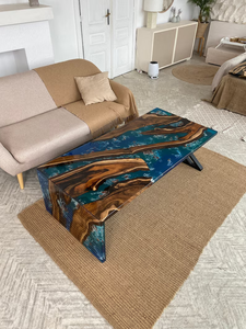 <span class=keywords><strong>Mesa</strong></span> epoxi con vista al río Popular, <span class=keywords><strong>mesa</strong></span> de Río de resina de arte dorado de alta calidad - Product Image 3