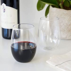 Verres à vin jetables en PET transparent de 9 oz, style américain, incassables, sans BPA, pour fêtes et mariages - Product Image 2