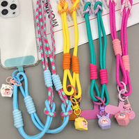 Cordon en polyester avec mousqueton, porte-badge, impression numérique, OEM, réglable, pour téléphone portable, à porter en bandoulière