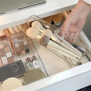 Wholesale <b>Desk</b> Drawer Organizers <b>Set</b> Plastic Bathroom Storage Makeup Organizer Transparent Box - Product Image 5