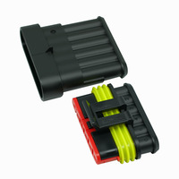 Conector Impermeable para Coche, Enchufe de Acoplamiento 282080-1/282104, Conector Impermeable para Coche, Cabezal de Acoplamiento Macho y Hembra de 2 y 3 Pines