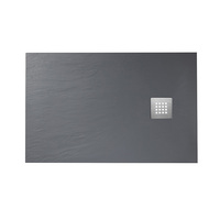 Receveur de douche élégant en surface solide sans joint pour suite parentale de luxe, villa, hôtel, rénovation de salle de bain, base de sol en pierre de résine