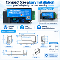 Contrôleur de moteur BLDC basse tension BMLDC-11M 24V-48V avec contrôle RS485 CAN PWM