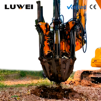 LuWei Accessoire de plantation pour excavatrice hydraulique diesel avec moteur, boîte de vitesses et pompe - Spade de plantation pour arbres, équipement de déplacement et de plantation