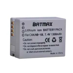 Batmax NB-10L कैनन के लिए प्रतिस्थापन बैटरी और यूएसबी दोहरी चार्जर SX40HS SX50 PowerShot SX40 एचएस SX50 एचएस SX60 एचएस