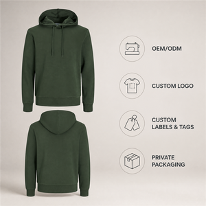 เสื้อฮู้ดดี้ผู้หญิงสีเขียวมะกอกเข้มแบบไร้ตะเข็บพร้อมเชือกปรับได้และปลายแขนเสื้อแบบริบ สำหรับชุดกีฬาแนวบูติก - Product Image 3