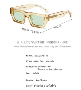 Gafas de <span class=keywords><strong>Sol</strong></span> de Acetato de Diseño Personalizado con Logotipo, Modernas y a la Moda para Mujer, Venta al Por Mayor, 2026 - Product Image 3