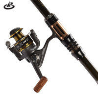 Vente en gros mini canne à pêche télescopique portable en carbone matériel de pêche canne à pêche