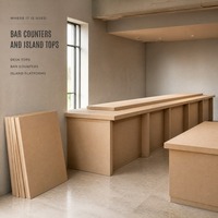 Panneau MDF E1 moderne de 25 mm d'épaisseur, résistant et robuste, pour tables et comptoirs de cuisine et d'extérieur