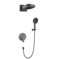 Système de douche encastré pour hôtel, mitigeur thermostatique en acier, cascade d'eau chaude/froide, ensemble de douche encastré doré, garantie 5 ans