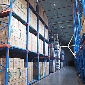 מחסן פילו מיסוך מדפים תעשייתיים משטח כונן מתכת במערכת מתלה עם גישה אחסון מלגזה - Product Image 3