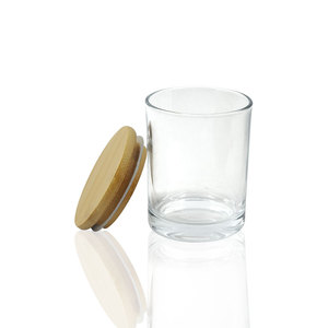 Frasco <span class=keywords><strong>de</strong></span> <span class=keywords><strong>Vidrio</strong></span> Transparente para Velas <span class=keywords><strong>de</strong></span> 220 ml, 315 ml, 450 ml, Recipiente para Velas <span class=keywords><strong>de</strong></span> 7 oz, 10 oz, 15 oz <span class=keywords><strong>con</strong></span> <span class=keywords><strong>Tapa</strong></span> <span class=keywords><strong>de</strong></span> Bambú - Product Image 4