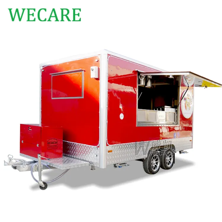 Wecare carritos de Comida movil foodtruck Trailer kem xe tải cà phê van nhà hàng di động BBQ Pizza xe tải đầy đủ trang bị