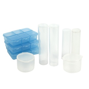 Round clear hermetic packaging plastic tube storage small box