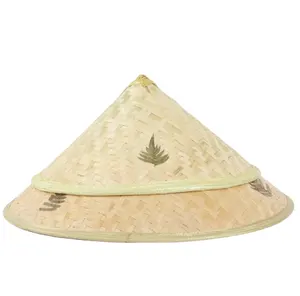 Produsen Grosir Topi Jerami Kepang Bambu Gaya Cina Mode Perjalanan Anti-bambu Topi Jerami