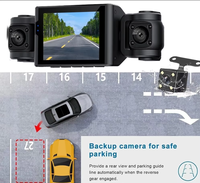 Caméra DVR de voiture haute performance, résolution 1080P, écran IPS, enregistrement en boucle, capteur de mouvement, moniteur de stationnement, prise en charge de la carte Micro SD
