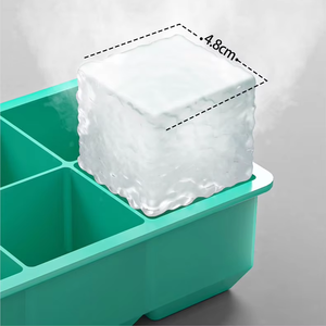 Thực Phẩm Cấp Silicone <span class=keywords><strong>Ice</strong></span> <span class=keywords><strong>Cube</strong></span> Khuôn Stackable Linh Hoạt Và Thân Thiện Với Môi Tái Sử Dụng Khay Nước Đá Xách Tay Cho Whiskey - Product Image 5