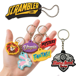 Factory Custom Anime 2D Soft Pvc Key Chain Logo Rubber Keychains Silicone Keyring Rubber Personalized Customized Pvc Keychain